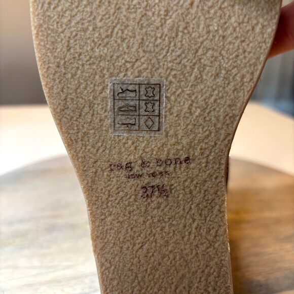 Rag & Bone Women's Espadrille Brown Leather Wedge Sandals US Size 7.5 EU 37.5 - Picture 12 of 12